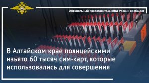 В Алтайском крае полицейскими изъято 60 тысяч сим-карт для совершения IT-преступлений