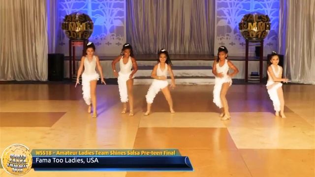 Fama Too First Place Amateur Ladies Team Salsa Shines Pre-Teen смотреть онлайн