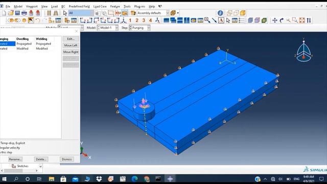 Friction stir welding simulation in abaqus using Coupled Eulerian Lagrangian CEL method  Part 2 of