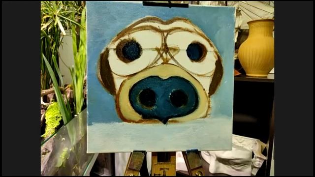 Запис МК для дітей олійними фарбами "Собача" смотреть онлайн