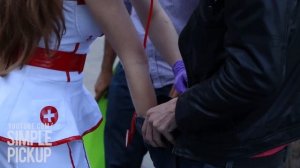 Giving Testicular Exams in Public for Charity