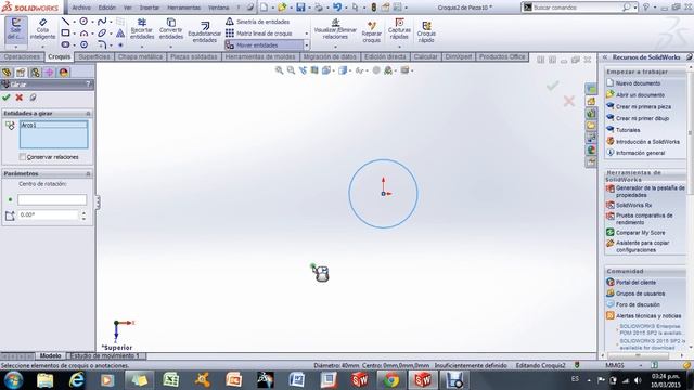SOLIDWORKS TUTORIAL BASICO 24 MOVER ENTIDADES EN CROQUIS