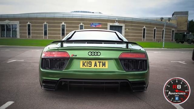 R8 Adventures British Motor Museum Meet| Audi R8 V10 Plus Sonoma Green смотреть онлайн