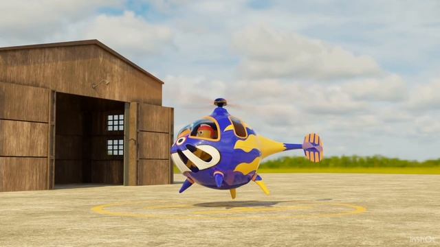Blender CG Animation "Fish Helicopter" смотреть онлайн