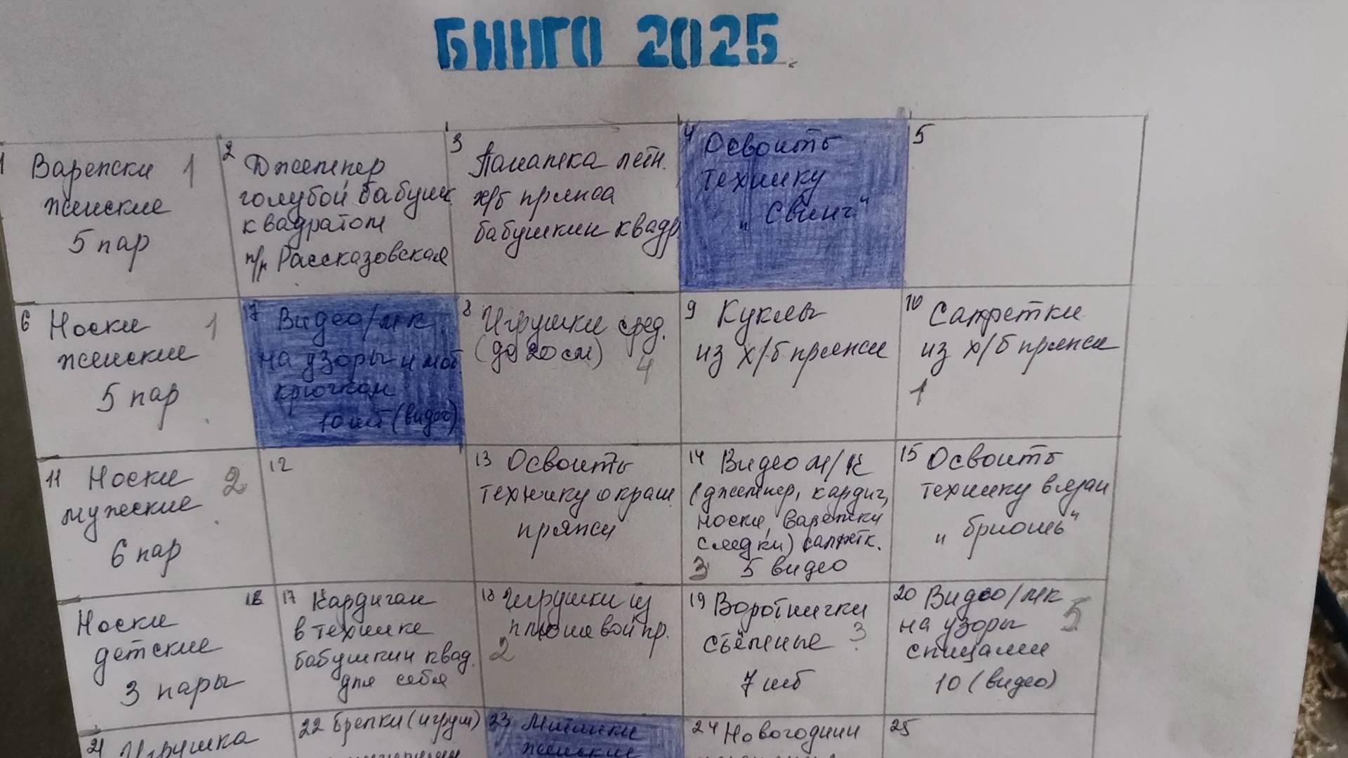 Бинго 2025 с Ольгой Смирновой, итоги зимы