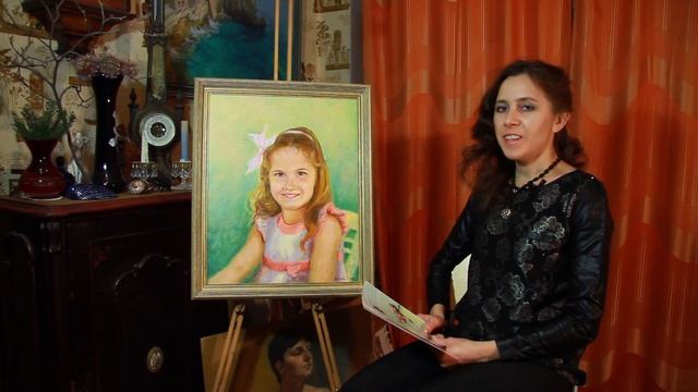Портрет маслом на холсте в мастерской у художника Татьяны Муралёвой.