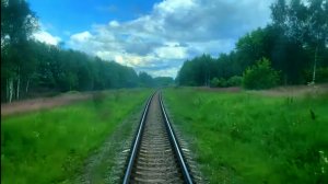 С тепловозом 2М62У "Машка" / участок Сухиничи - Спас-Деменск (Мос. ж.д., РЖД) / Калужская область.