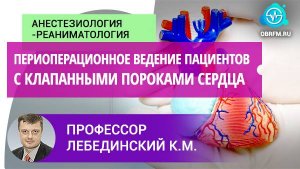 Профессор Лебединский К.М: Периоперационное ведение пациентов с клапанными пороками сердца