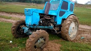 Т-40 буксует