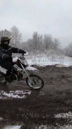 Off road pit bike on the track