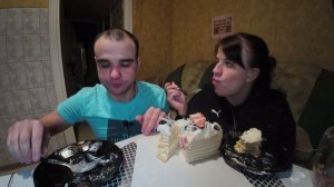 МУКБАНГ НАРЕЗКИ ЛУЧШЕЕ - ОГРОМНЫЙ ТОРТ ВЕСОМ 1,4 КГ / ОБЖОР / EATING MUKBANG ASMR АСМР 05. 03. 2025