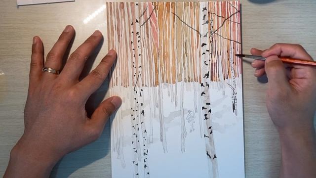 [수채화] 풍경수채화_자작나무숲 속 인물 그리기 смотреть онлайн