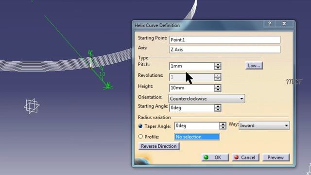 Helix - wireframe & surface design 👍 #catia #catiatutorials #catiav5r20 #catiasheetmetal