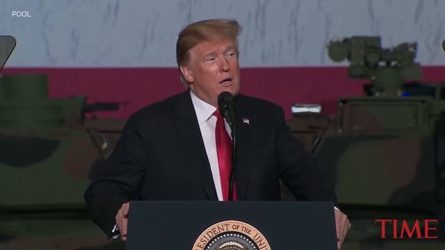President Trump Speaks At Tank Factory In Ohio | TIME смотреть онлайн