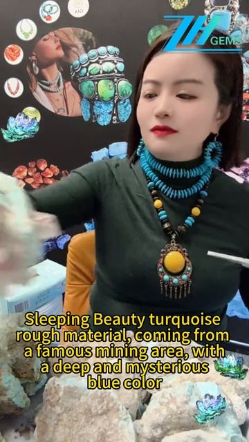 250305-7 Sleeping Beauty turquoise rough material, coming from a famous mining area