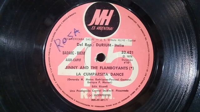 "La Cumparsita Bailar"(Dance).1978- Jinny And The Flamboyants -(Fragm.de Bandoneon).