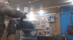 Покраска мокрый по мокрому на акриловый грунт.