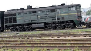 Звук работы дизеля тепловоза 2ТЭ10В-4384