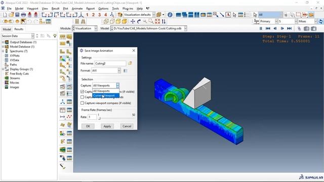 Abaqus Tutorial (Basic): How to make a hight quality video animation of simulation result in abaqus