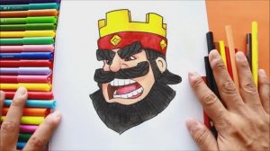 Как нарисовать красного короля из игры Clash Royale?