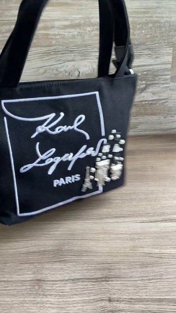 Обзор Сумка женская Karl Lagerfeld Paris KRISTEN CANVAS CROSSBODY LH3EG2DE Распаковка #bag смотреть онлайн