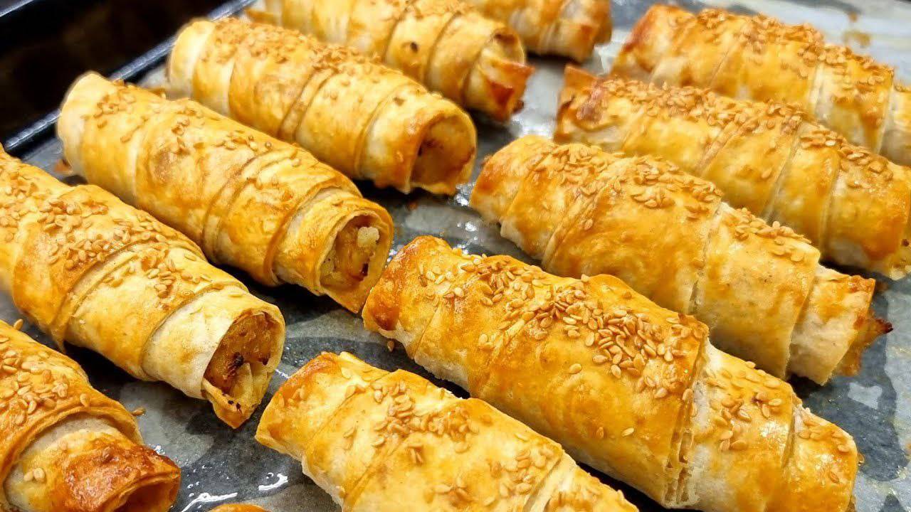 Вкусная закуска из лаваша/ Закусочные рогалики