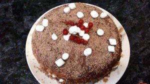 Бисквитный торт с бананом и мягким творогом