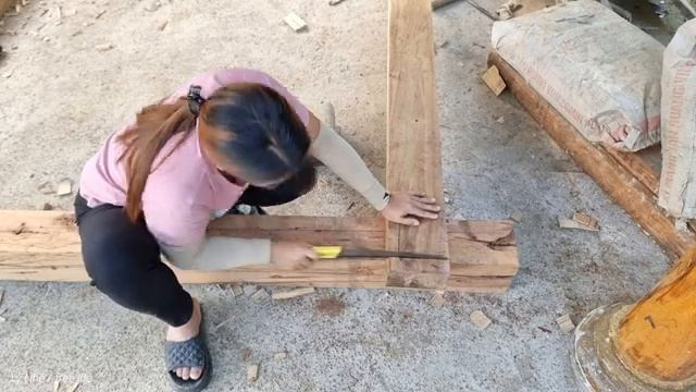 Girl wooden kitchen design and Framing technique- ep 10. Ly Nhe
