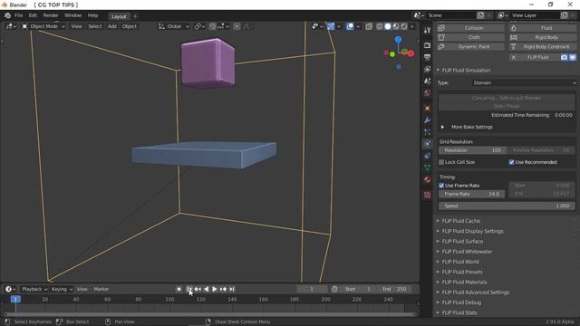 Fluid Simulation Using Flip Fluids Addon - Blender 2.91