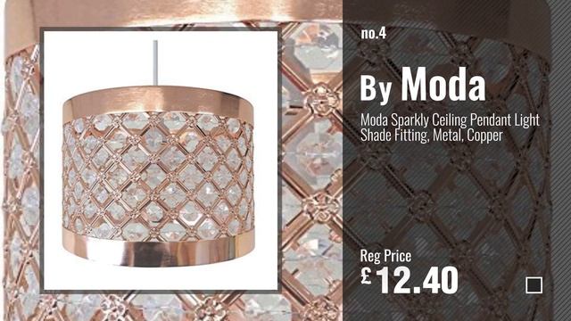 Top 10 Ceiling Lighting [2018]: Moda Sparkly Ceiling Pendant Light Shade Fitting, Silver