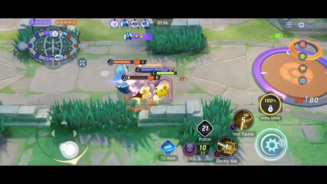 PIKACHU USE THUNDER BOLT !!!!!!! पौकेमोन युनाइट  GAMEPLAY || EP. 3/100 || LIKE,SHARE AND COMMENT .
