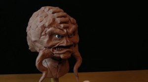 Sculpting Krang from Teenage Mutant Ninja Turtles monster clay