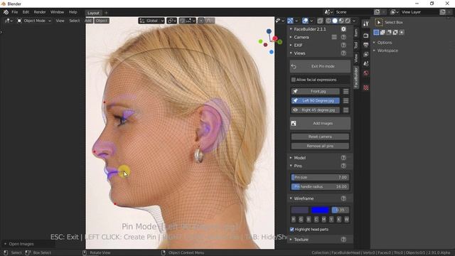 Head Modeling from a Photo in 3 Minutes - FaceBuilder Addon for Blender 2.92