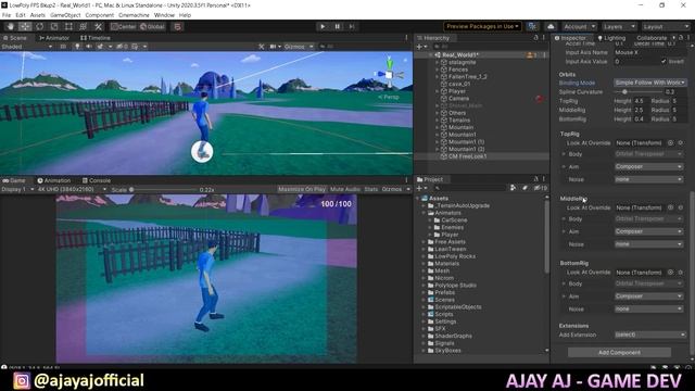 Camera Follow Using Unity Cinemachine in Tamil | Unity Tutorial in Tamil | Game Development in Tami