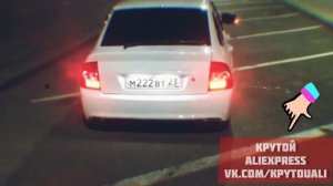 Priora ОГОНЬ из выхлопной трубы