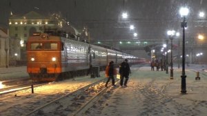 Отправление пассажирских поездов РЖД из Красноярска зимой