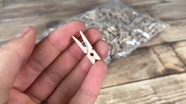 прищепки 2,5см (1000шт - натуральные) смотреть онлайн