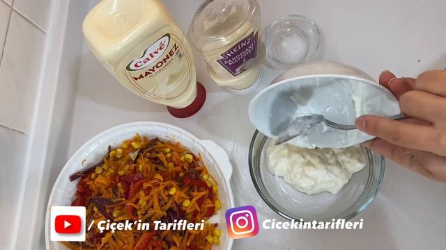 🔝💣LEZZET BOMBASI YOĞURTLU KOLAY SALATA TARİFİ - Salata Tarifleri -  Çiçekintarifleri