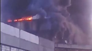 Пожар на углегорской ТЭС горит 1500 кв.м