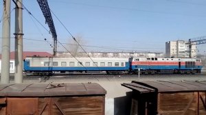 Звук тифона на локомотиве из Казахстана.