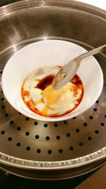 肉饼蒸蛋. Steamed egg with meat.#shorts #美食 #chinesefood