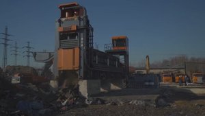 Монтажа пресс ножниц для металлолома IDROMEC T 1000