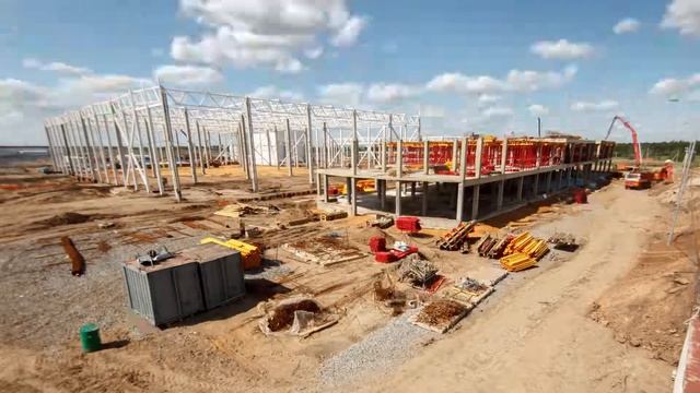 Строительство завод 2 года 2 минуты Таймлапс Construction timelapse building 4K смотреть онлайн