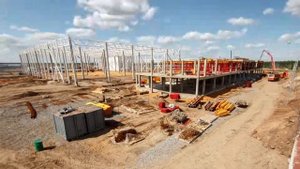 Строительство завод 2 года 2 минуты  Таймлапс   Construction timelapse building 4K