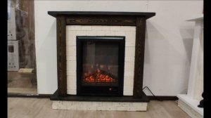Каминокомплект Wood-lab.ru: портал "Черный" с электроочагом Eugene Real Flame
