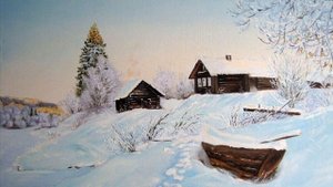 633.♫.Ольга Воронец - "Ой, завьюжила, запорошила", 1973г муз.Г. Пономаренко, сл. В. Бокова, живопис