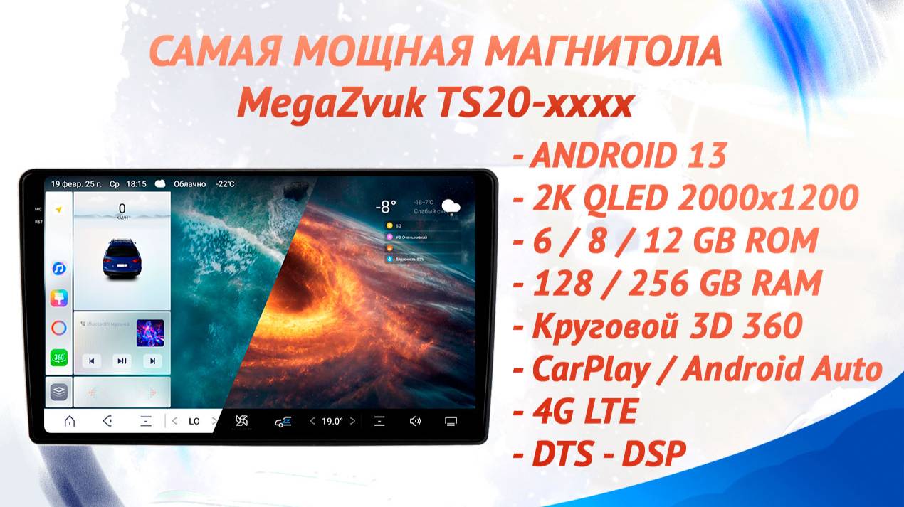 Самая мощная магнитола на рынке MegaZvuk серия TS20-xxxx смотреть онлайн