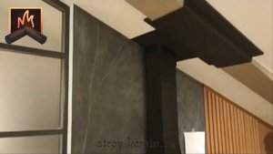 Установка подвесного камина Drop (Rocal) в загородном доме под ключ строителями компании Строй-Ками