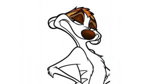 How to draw Timon from The Lion King