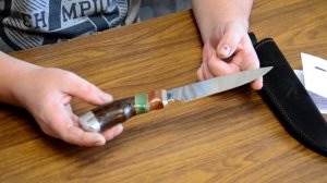 Видеообзор ножа Русь с клинком Х12МФ, сквозной монтаж рукояти